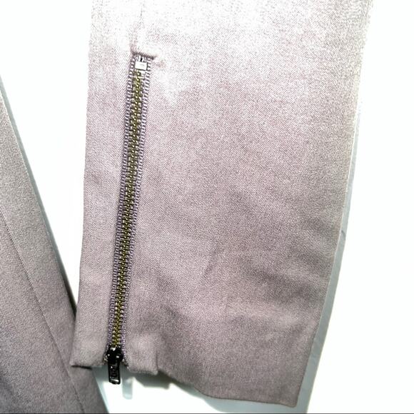 Eileen Fisher gray straight leg casual chino pants w ankle zippers small S B90 - Picture 4 of 5